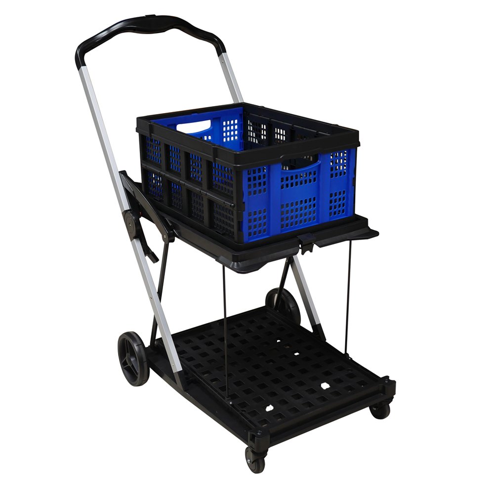 Factory Supply Aluminium Multi 2-Tier Folding Service Trolley for Serving Food in Hotels & Restaurants
